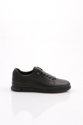 Dgn Erkek Kapalı Bağcıklı Sneaker Ayakkabı Siyah Hakiki Deri 109523616 