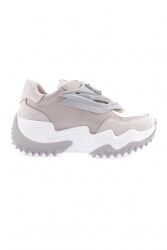Dgn 23Y Kadın Kalin Taban Lazer Detaylı Sneakers Ayakkabı Gri 36462831 - DGN
