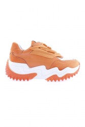 Dgn 23Y Kadın Kalin Taban Lazer Detaylı Sneakers Ayakkabı Turuncu 36462831 - DGN