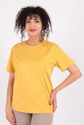 Fashion Friends 23Y-Tst0806K1 Kadın T-Shirt Sarı 