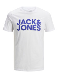 Jack & Jones 12151955 Jjecorp Logo Tee Ss O-Neck Noos Erkek T-Shirt Beyaz - JACK&JONES
