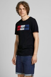 Jack & Jones 12151955 Jjecorp Logo Tee Ss O-Neck Noos Erkek T-Shirt Siyah - JACK&JONES