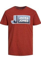 Jack & Jones 12228078-23Y Jcologan Tee Ss Crew Neck Ss23 Sn Erkek T-Shirt Kırmızı 