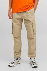 Jack & Jones 12242264-Fw Jpstkane Jjnoah Cuffed Cargo Noos Erkek Cargo Pantolon Bej - JACK&JONES