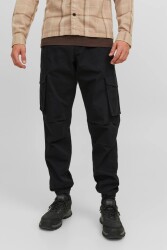 Jack & Jones 12242264-Fw Jpstkane Jjnoah Cuffed Cargo Noos Erkek Cargo Pantolon Siyah - JACK&JONES