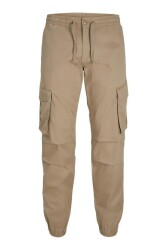 Jack & Jones 12242264 Jpstkane Jjnoah Cuffed Cargo Noos Erkek Pantolon Bej - JACK&JONES