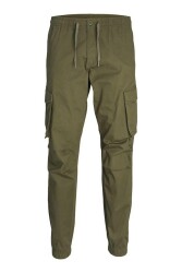 Jack & Jones 12242264 Jpstkane Jjnoah Cuffed Cargo Noos Erkek Pantolon Haki - JACK&JONES