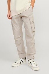 Jack & Jones 12242264 Jpstkane Jjnoah Cuffed Cargo Noos Ss Erkek Pantolon Bej - JACK&JONES