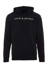 Jack & Jones 12247891-Fw Jprblacarter Sweat Hood Fst Erkek Sweat Shirt Siyah 