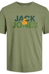 Jack & Jones 12250263 Jacula Ss Tee Ss Erkek T-Shirt Yeşil 