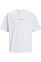 Jack & Jones 12251774 Jorsantorını Tee Ss Crew Neck Ss Erkek T-Shirt Beyaz 