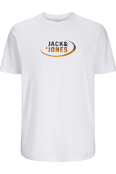 Jack & Jones 12269969 Jcogradıent Tee Crew Neck Styd Erkek T-Shirt Beyaz 