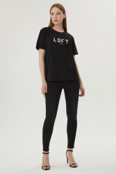 Loft Lf2029143-22Y Kadın T-Shirt Siyah 