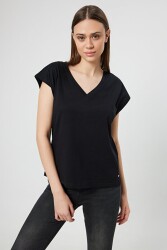 Loft Lf2031979-23Y Kadın T-Shirt Siyah 