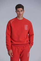 Lufian 112030130 Dıego Erkek Sweat Shırt Kırmızı - LUFİAN