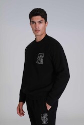Lufian 112030130 Dıego Erkek Sweat Shırt Siyah - LUFİAN