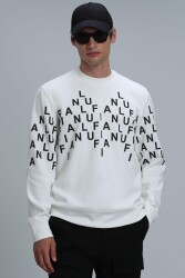 Lufian 112030159 Rose Erkek Sweat Shırt Beyaz - LUFİAN
