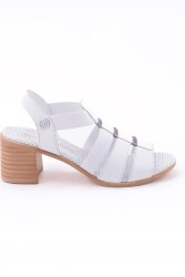 Mammamia D23Ys-1370 Kadın Deri Sandalet Beyaz 