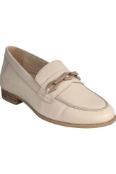 Mammamia D24Ya-3215 Kadın Deri Loafer Ayakkabı Bej 