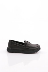 Mammamia D24Ya-3570 Kadın Deri Loafer Ayakkabı Siyah 