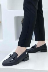 Mammamia D24Ya-3800 Kadın Deri Loafer Ayakkabı Siyah 