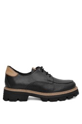 Mammamia D24Ya-3850 Kadın Deri Oxford Ayakkabı Siyah 