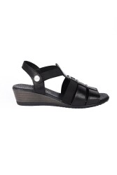 Mammamia D24Ys-1505 Kadın Deri Sandalet Siyah 