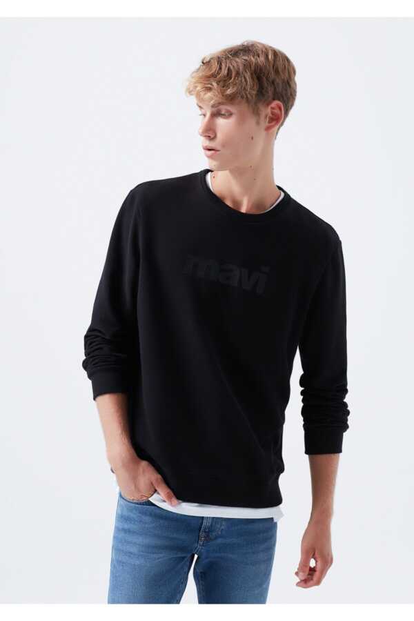 Mavi 066303 900 22K Mavi Bask l Siyah Erkek Sweatshirt Siyah DGN Online