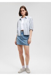 Mavi M1310204-87098 Bailey Shaded Blue Denim Kadın Jean Etek Mavi - MAVİ