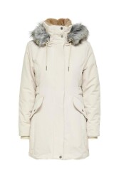 Only 15300627-Fw Onlnewprıska Parka Jacket Cc Otw Kadın Parka Kaban Beyaz - ONLY