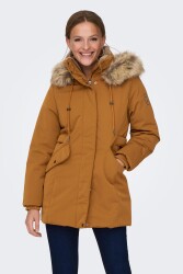 Only 15300627-Fw Onlnewprıska Parka Jacket Cc Otw Kadın Parka Kaban Hardal - ONLY