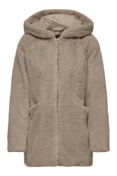 Only 15304776-Fw Onlnewmalou Faux Fur Coat Cc Otw Kadın Kürk Kaban Bej - ONLY