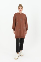 Puane 10593 Kadın Tunik Kahverengi - PUANE