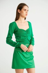 Robin T93761-22K Kadın Triko Bluz Yeşil 