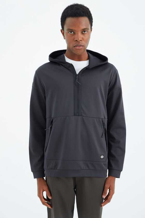 Tommy Life T14Er 88274 01 Fw Erkek Sweat Kap onlu Sweatshirt